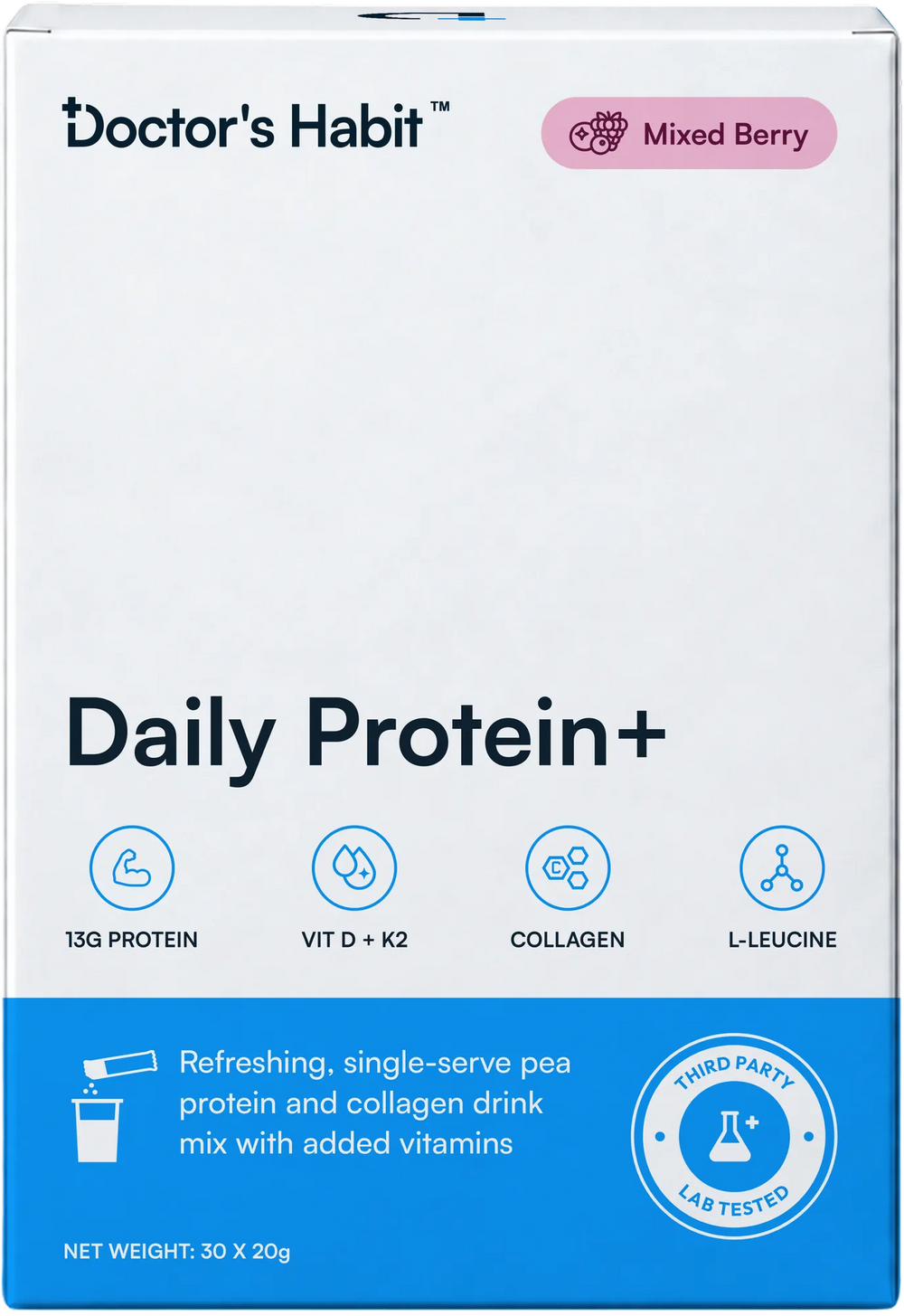 The Daily Protein+ daily box.