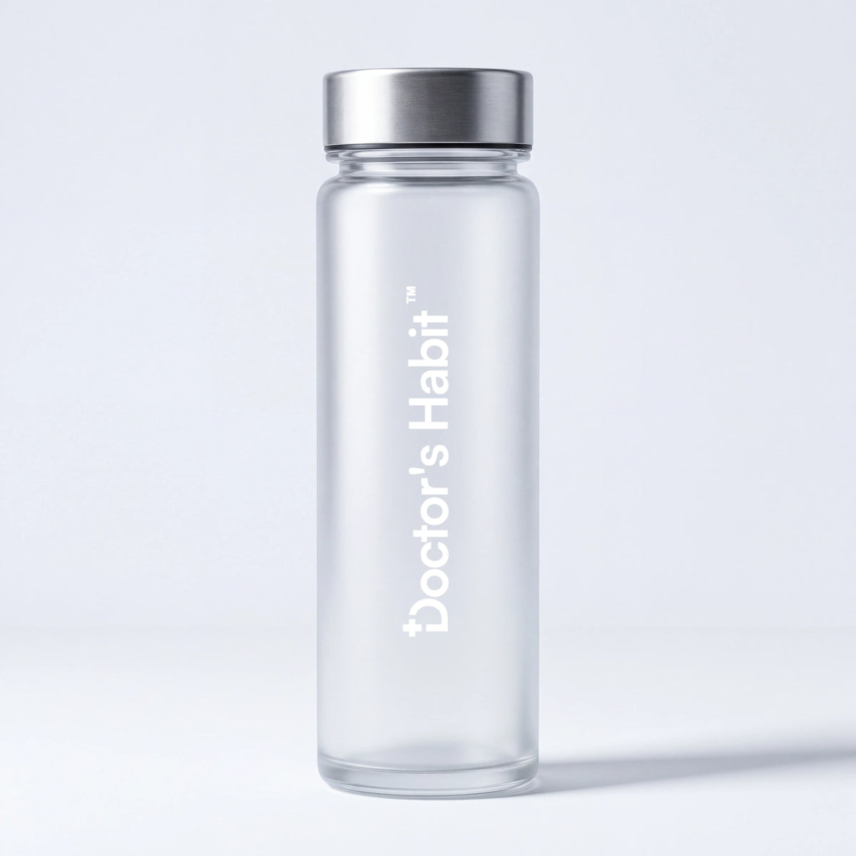 Frosted glass bottle